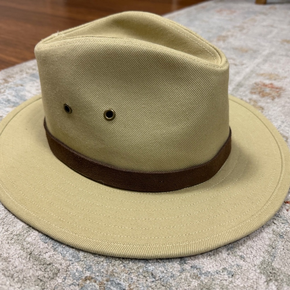 Brixton Men's Tan Hat with Brown Band